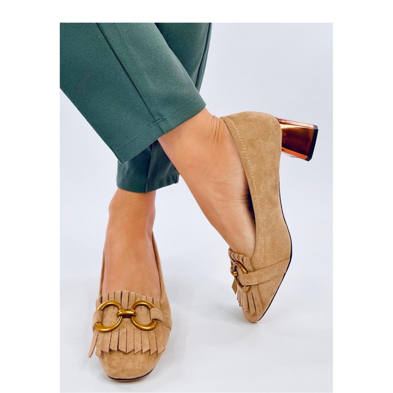 Weinn Beige kopparklackpumps - Inello 2