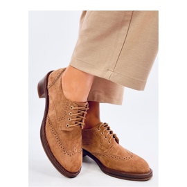 Vedra Camel högklackade loafers - Inello brun 1