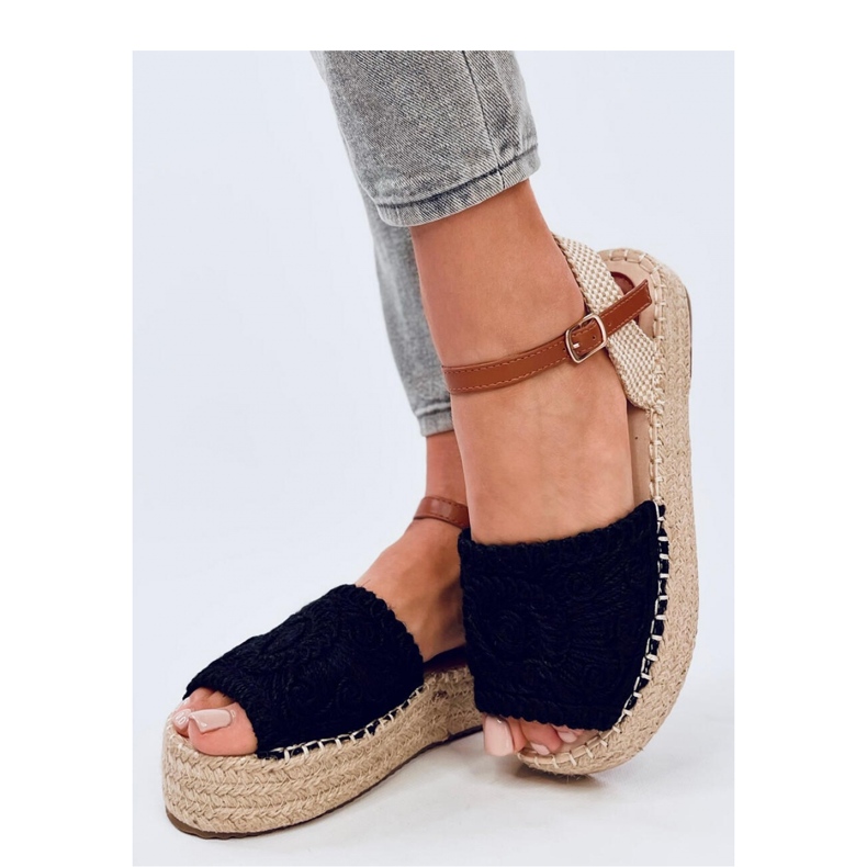 Boho Ingram Svarta espadrillesandaler - Inello 1