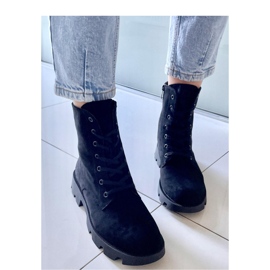 Pansy Svarta arbetsstövlar i mocka - Inello 1