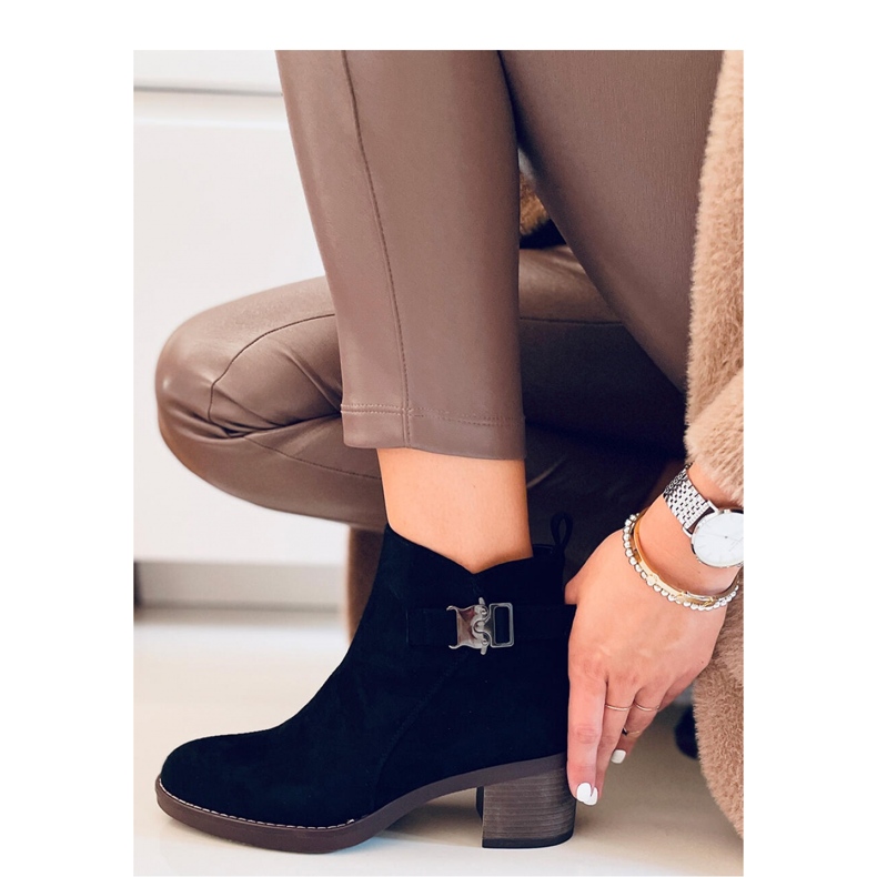 Klassiska högklackade ankelboots Marsha Black - Inello svart 1