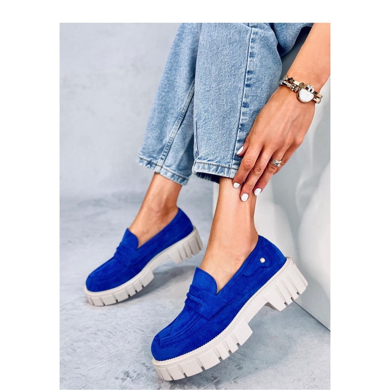 Chandra Blue plattform loafers - Inello blå 1