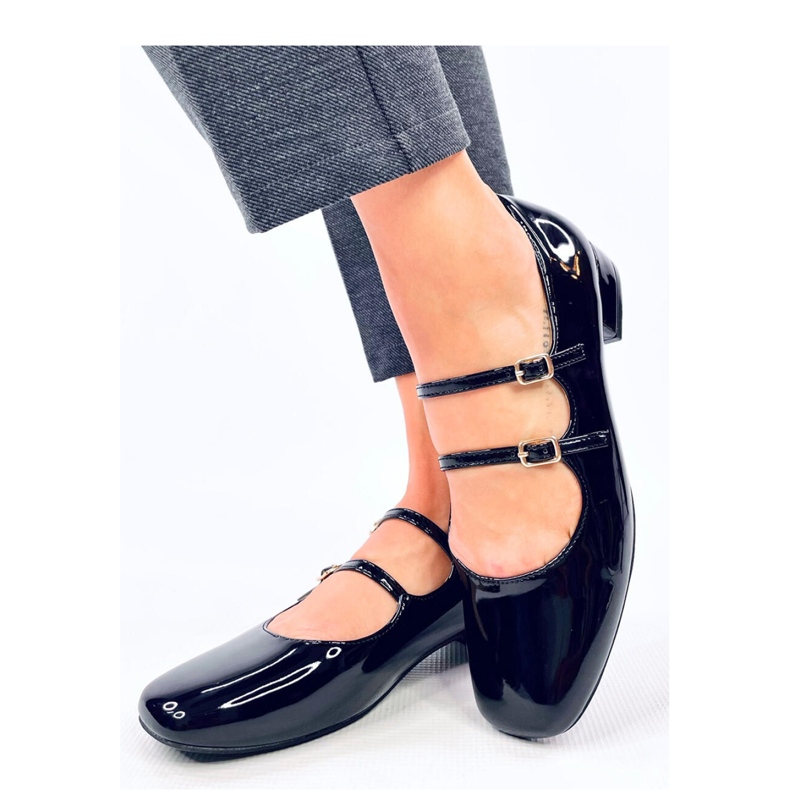 Högklackade balettkläder med remmar Corigan Black - Inello svart 1