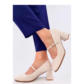 Mary Jane Valonis Beige högklackade pumps - Inello 1