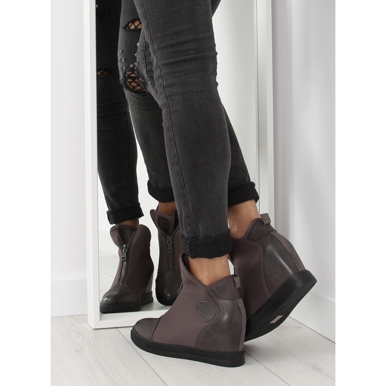 Grå Wedge sneakers 168-129 grå 2