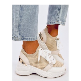 Davis Beige wedge sneakers - Inello 1