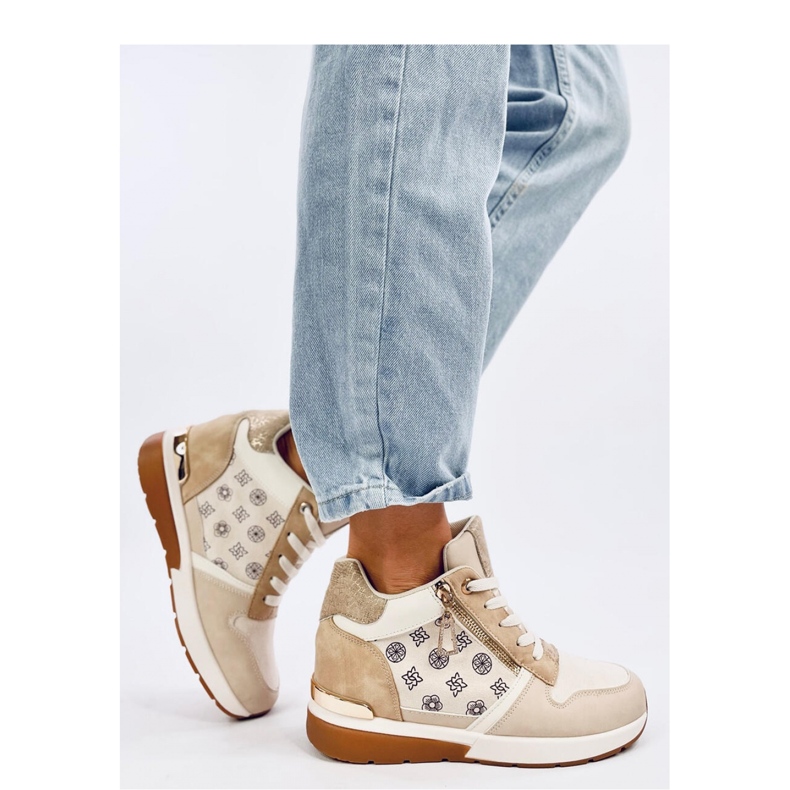 Telts Beige wedge sneakers - Inello 2