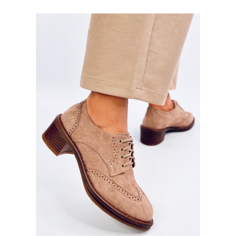 Vedra Khaki högklackade loafers - Inello beige 1