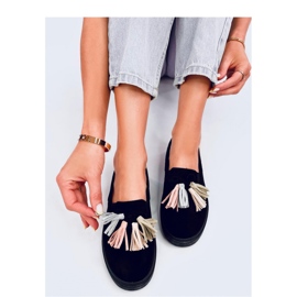 Krauss Blackcolor fransade mockasiner - Inello svart 1