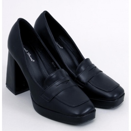 Entee Black högklackade loafers - Inello svart 1