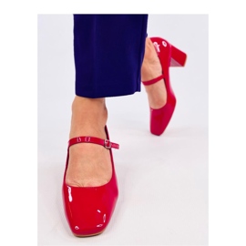 Mary Jane Valonis Röda högklackade pumps - Inello 2