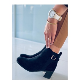 Cyndi Black Mocka högklackade ankelboots - Inello svart 2