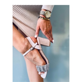 Dash Nude sandaler med bred klack - Inello beige 2