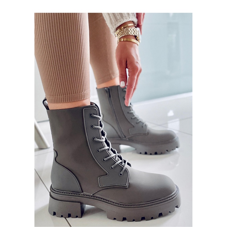 Tamar Gröna ankelboots med snörning - Inello 2