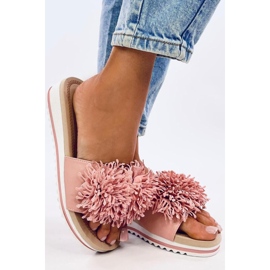 Sandal Wedge mulor med blommor Ragnes Pink - Inello rosa 1