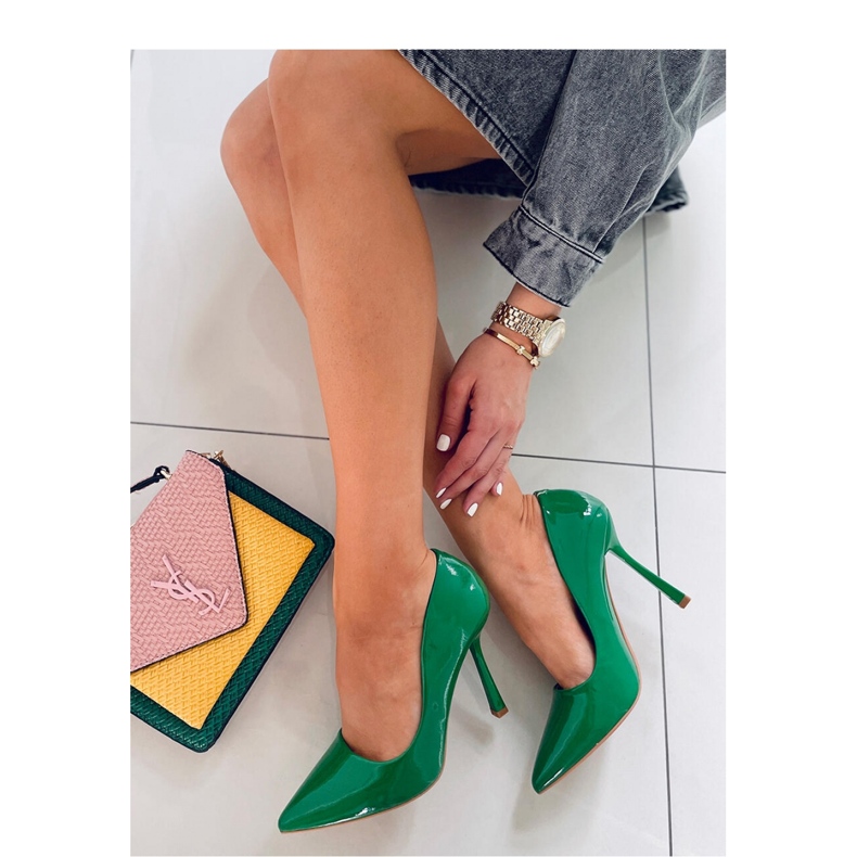 Patentstiletter för kvinnor Anika Grass - Inello grön 2