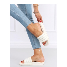 Minno White sandal med flip-flops för kvinnor - Inello vit 1