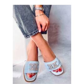 Mille Blue strass sandal med flip-flops - Inello blå 1