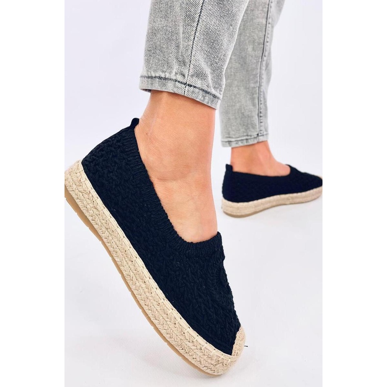 Dagonei Black openwork ballerina espadrilles - Inello svart 1