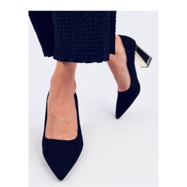 Constie Black geometriska högklackade pumps - Inello svart 2