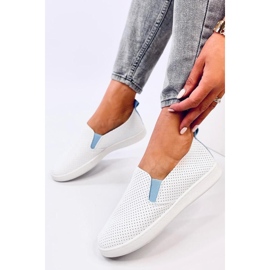 Jousse VIT/BLÅ slip-on sneakers - Inello 1