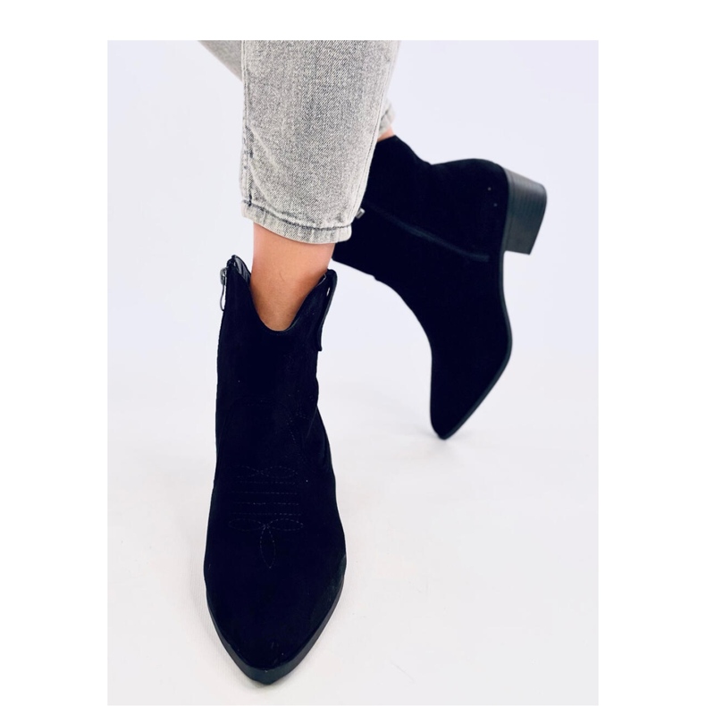 Cowboystövlar i mocka dam Poirot Black - Inello svart 2