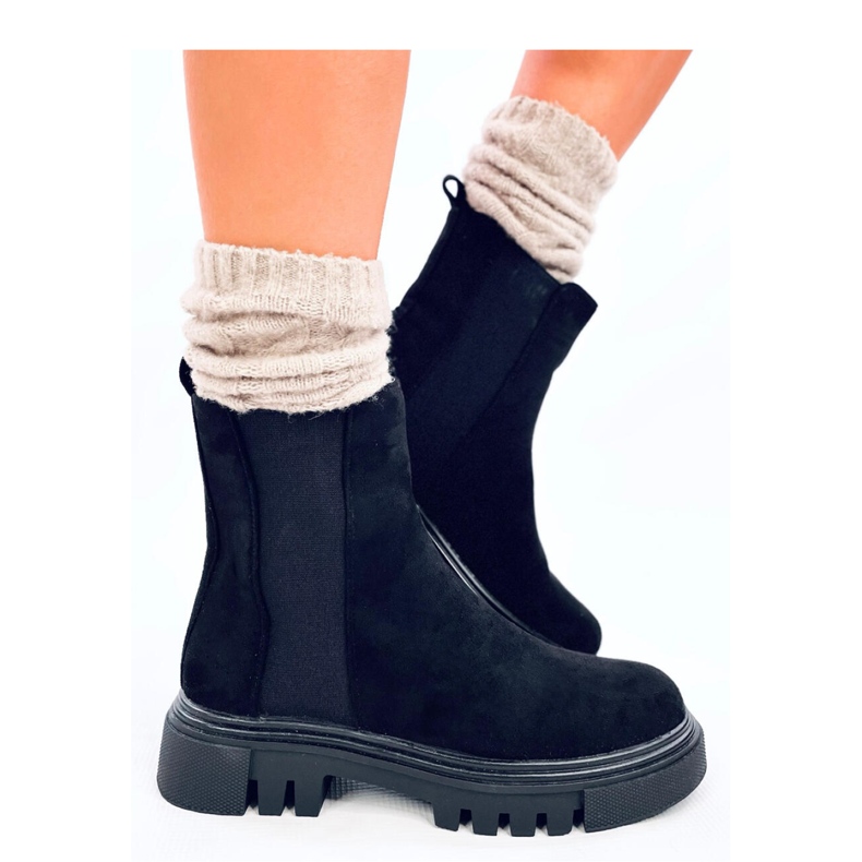 Swanson Svarta Chelsea-stövlar med hög topp - Inello 1