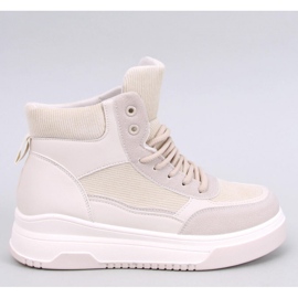 Riess Beige high-top sneakers - Inello 1