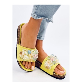 Sandal Cork flip-flops med Maliv Green stenar - Inello grön 1