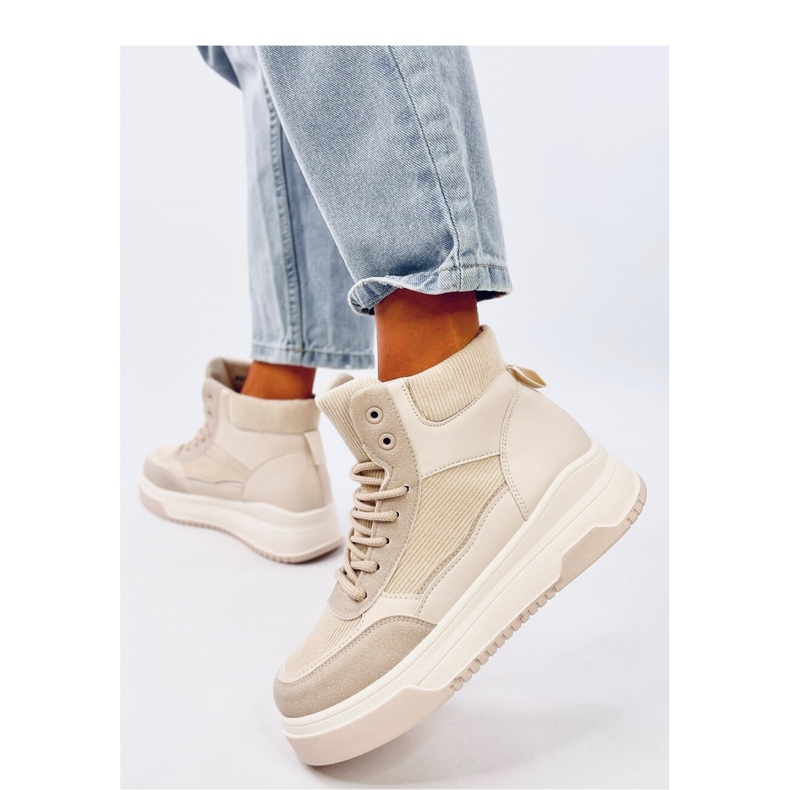 Riess Beige high-top sneakers - Inello 2