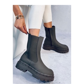 Faime Kaki höga Chelsea-stövlar - Inello grön 2