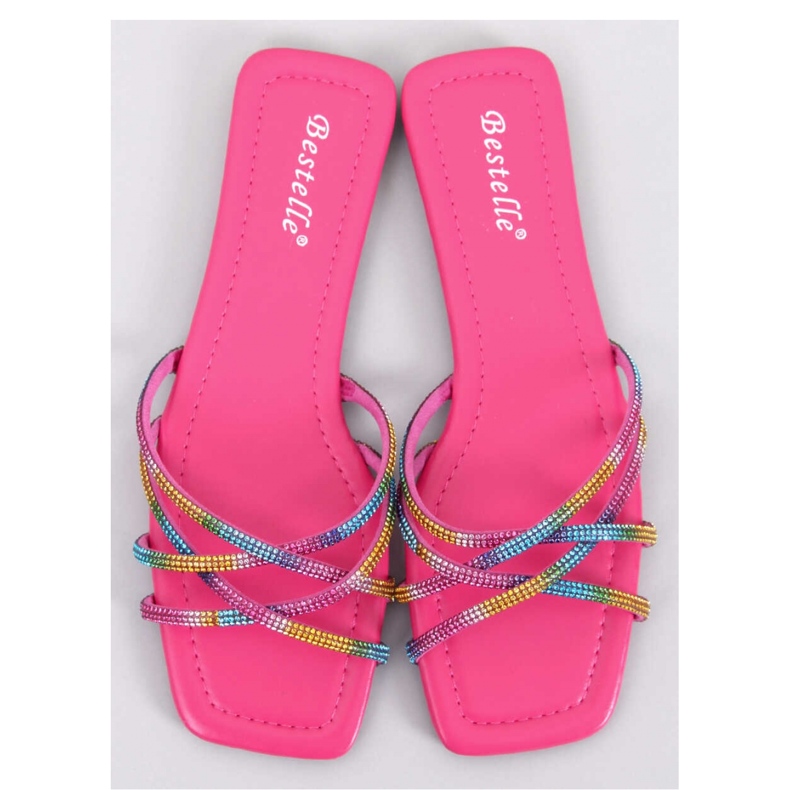 Sandal flipflops med strass Rexha Fuchsia - Inello rosa 1