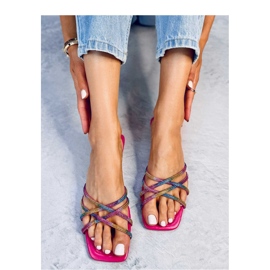 Sandal flipflops med strass Rexha Fuchsia - Inello rosa 2