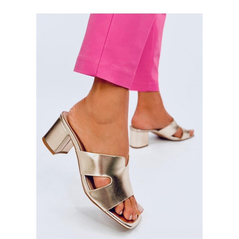 Vallon Gold sandal med högklackat flip-flops - Inello gul 1