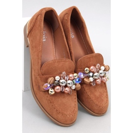 Anselme Camel loafers med stenar - Inello brun 1