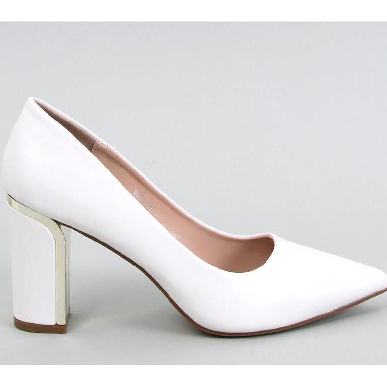 Laurents White heel pumps - Inello vit 1