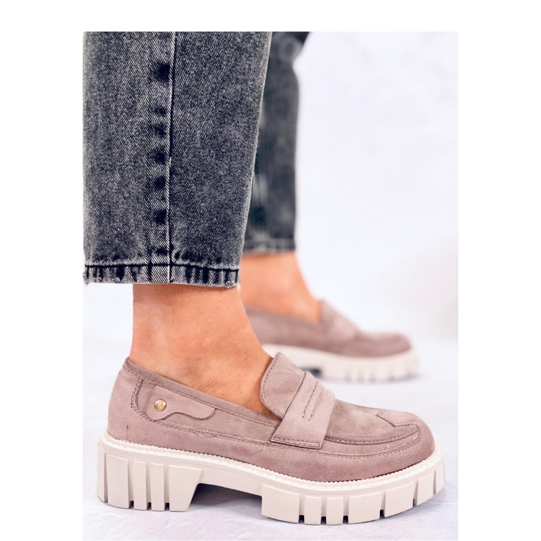 Chandra Khaki plattformsloafers - Inello purpur 2