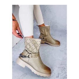 Issey Green genombrutna ankelboots - Inello grön 1