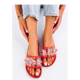 Sandal Cork flip-flops med stenar Maliv Orange - Inello 1