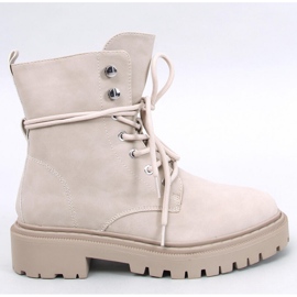 Simmo Beige ankelboots med snörning och skydd - Inello 1