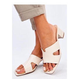 Vallon Beige sandal med högklackat flip-flops - Inello 1