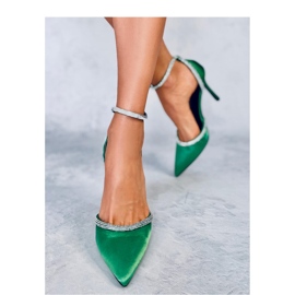 Conway Green stilettpumps med strass - Inello grön 1