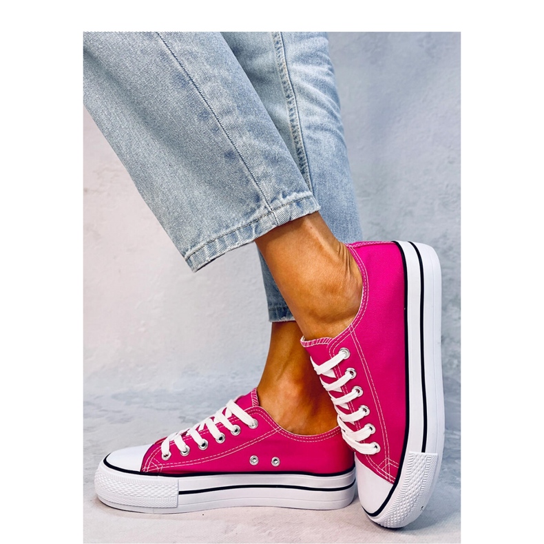 Klassiska damsneakers Fargis Fuchsia - Inello rosa 1