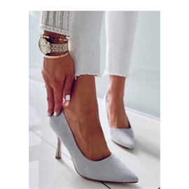 Giorgia Grey högklackat mocka för kvinnor - Inello grå 2