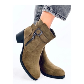 Klassiska högklackade ankelboots Irving Green - Inello grön 2