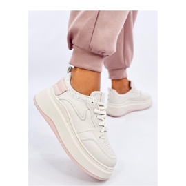 Motimes Beige Rosa pastellfärgade damsneakers - Inello 1