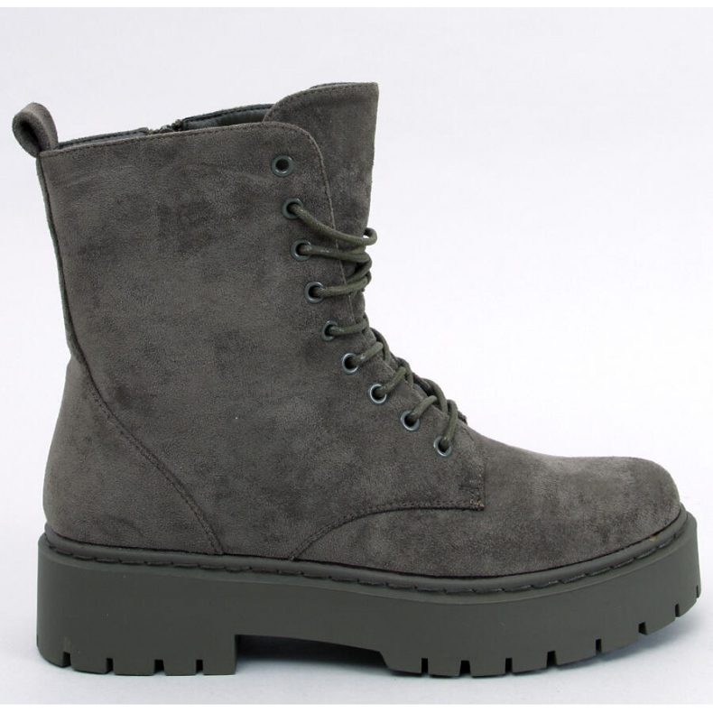 Burse Green plattformsstövlar med snörning - Inello grön 1