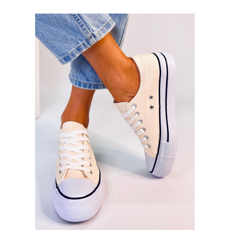 Klassiska damsneakers Fargis Beige - Inello 1