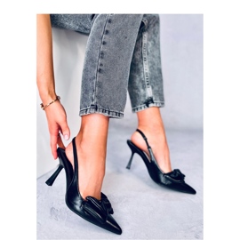 Deluna Svarta stiletter med öppen klack - Inello 2