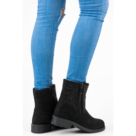 Abloom Höststövlar i mocka svart 1